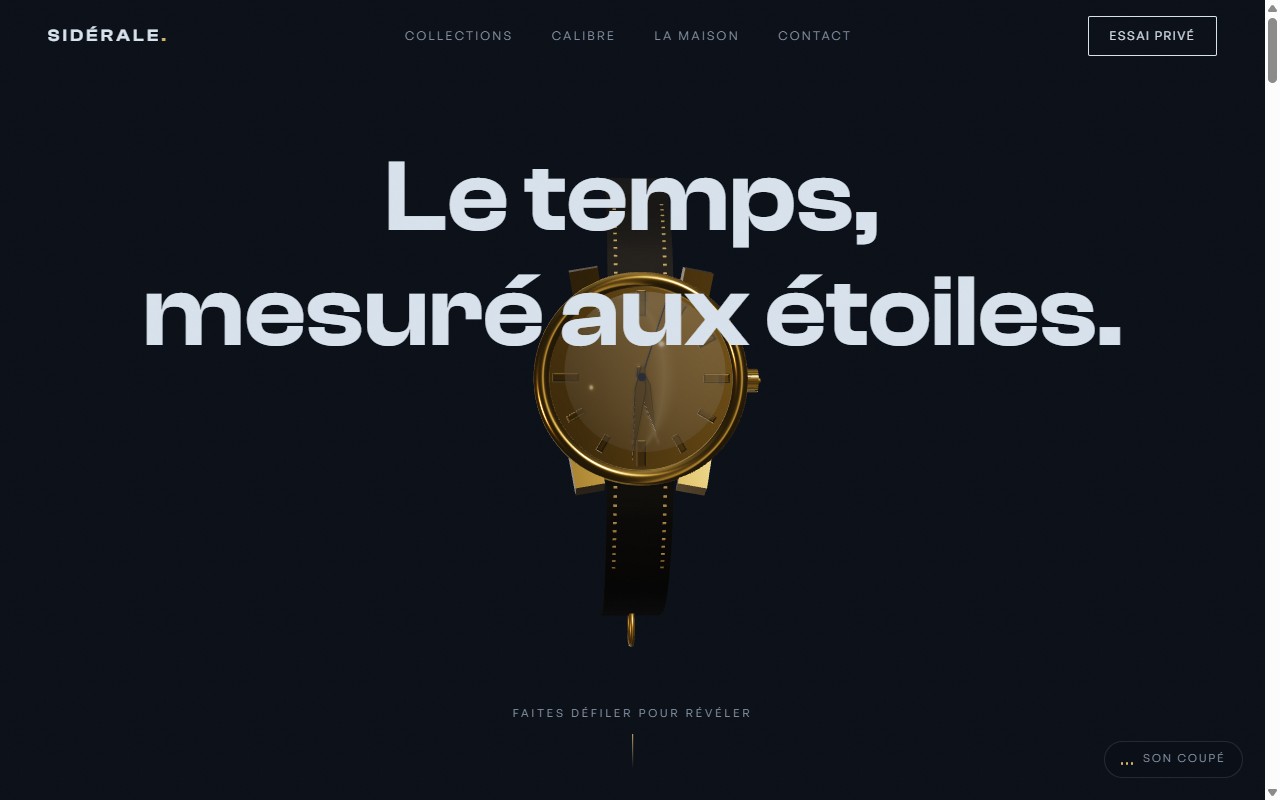 Aperçu du site Sidérale