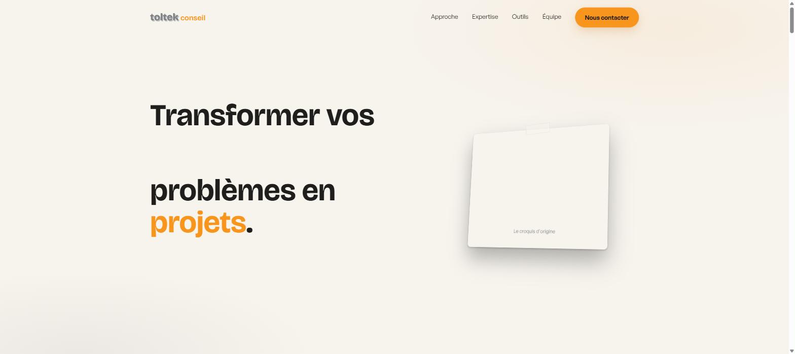 Aperçu du site Toltek Conseil